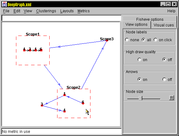 Image of a graph after the second node move