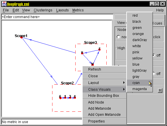 Image of a subgraph popup menu